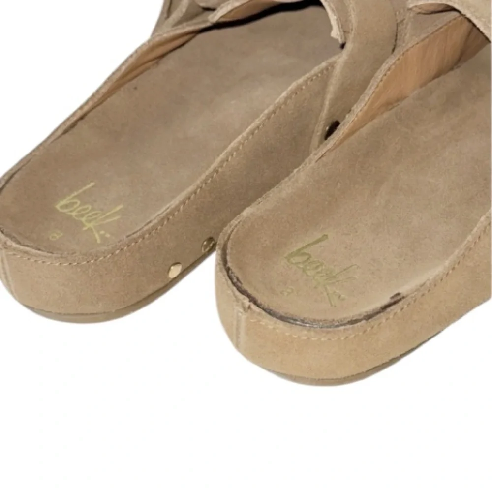 beek Tan Suede Buckle Mules NWOT - Picture 3 of 9